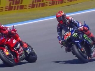Hasil Sprint Race MotoGP Spanyol 2025 - Fabio Quartararo Crash Saat Disalip, Marc Marquez Menang Lagi